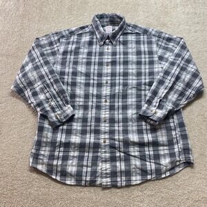 Brooks Brothers Shirt Mens XL Madison Plaid Button Down Long Sleeve Cotton